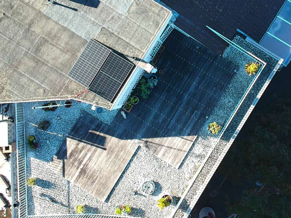 Dachterrasse von oben