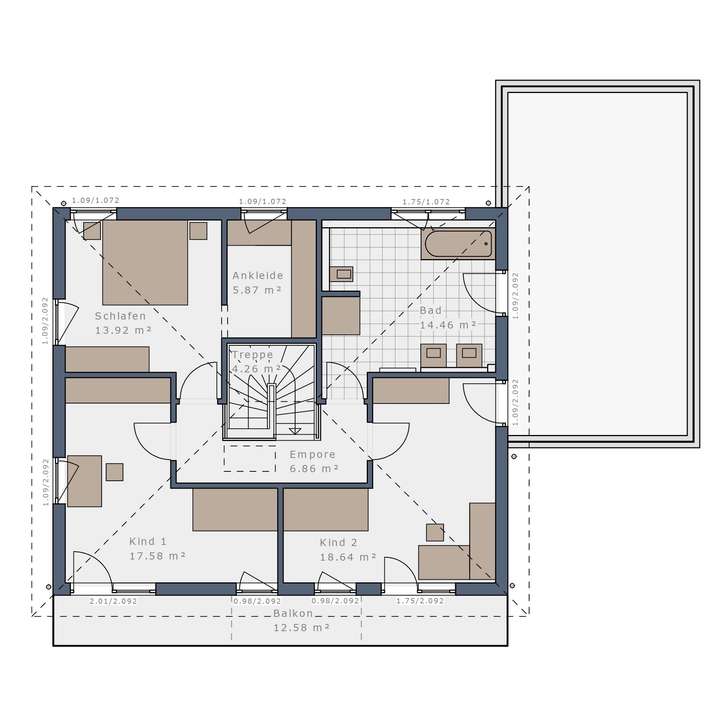 Grundriss Obergeschoss