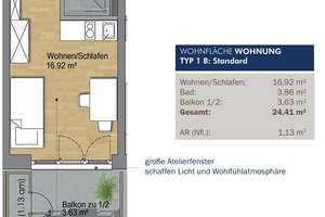 Erstbezug Studentenapartment direkt an der Universität Regensburg – Otto-Hahn-Straße 40, 93053 Galgenberg, Regensburg – Vorschaubild 2