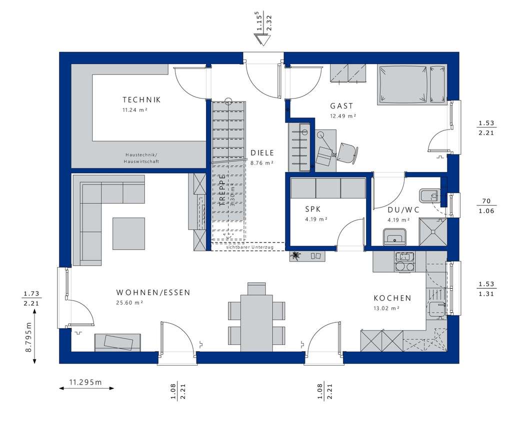 Immobilie in Obersinn - HOLZVERKLEIDETES TRAUMHAUS MIT SATTELDACH UND KELLER - Bild 2