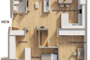 Wohnensemble im Lehel Moderne 3-Zimmer-Wohnung mit offener Wohnküche, Homeoffice und Ankleide – Lerchenfeldstraße 28, 80538 Englischer Garten, München – Vorschaubild 10