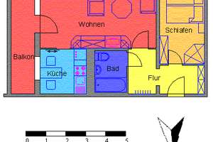 2-Raum-Wohnung mit Balkon und Aufzug in Roßlau – Prof.-R.-Paulick-Ring 21, 6862 Roßlau, Dessau-Roßlau – Vorschaubild 4