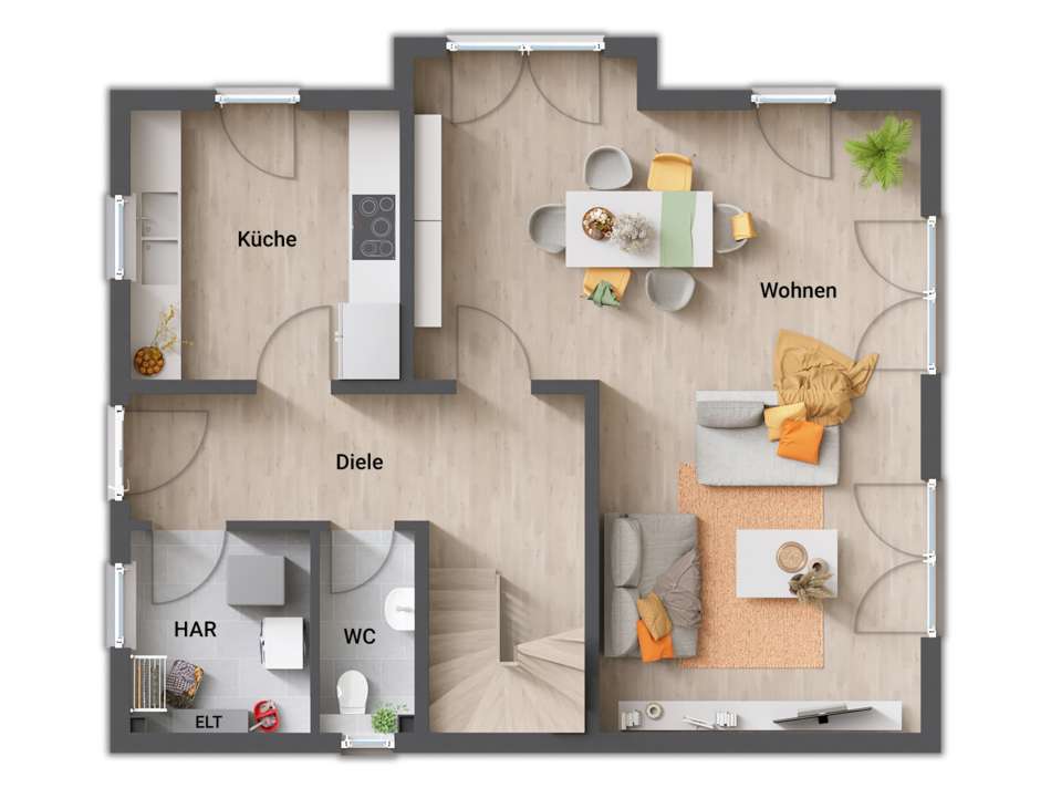 Grundrissbeispiel Erdgeschoss