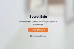 Unvermietete  3-Zimmer-Wohnung mit Balkon in ruhiger Lage – Die vollständige Adresse der Immobilie erhältst du vom Anbieter., 81547 Giesing, München – Vorschaubild 1