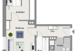 Plauen - sofort frei: 2-Zi.-Wohnung - frisch renoviert – Klingenberger Straße 13, 1187 Plauen (Stadtteil), Dresden – Vorschaubild 2