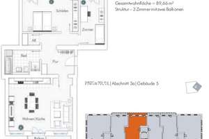 „Parc du Soleil“  3-Raumwohnung mit Fußbodenheizung und 2 Balkone ** 1. OG**Sehr ruhige Wohnanlage** – Benedekring 32, 4159 Möckern, Leipzig – Vorschaubild 14