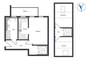 WOHNEN AUF ZWEI ETAGEN AM MARIANNENPARK | 3 Zimmer mit Balkon, Tageslichtbad und PKW-Stellplatz – Die vollständige Adresse der Immobilie erhältst du vom Anbieter., 4347 Schönefeld-Abtnaundorf, Leipzig – Vorschaubild 13