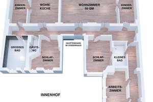 Kastanienallee 32 - Komplette 4. Etage - 217 qm - Wohnzimmer 50 qm - von privat! – Die vollständige Adresse der Immobilie erhältst du vom Anbieter., 10435 Prenzlauer Berg, Berlin – Vorschaubild 2