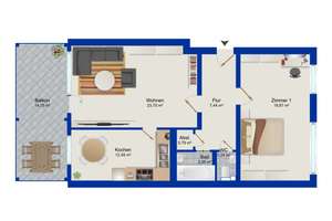 Geräumige 2-Zimmer-Dachgeschoss-Wohnung im Herzen von
Aachen – Die vollständige Adresse der Immobilie erhältst du vom Anbieter., 52066 Frankenberg, Aachen – Vorschaubild 10