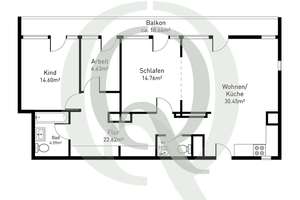 Hochwertige Wohnung mit Weitblick: ca. 106 m² in Bogenhausener Norden – Die vollständige Adresse der Immobilie erhältst du vom Anbieter., 81927 Johanneskirchen, München – Vorschaubild 18