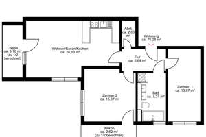 Moderne 3-Zimmer-Wohnung mit sonniger Loggia – Die vollständige Adresse der Immobilie erhältst du vom Anbieter., 81377 Großhadern, München – Vorschaubild 8