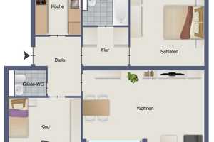 Optimal geschnittene 3-Zimmer-ETW mit Balkon am Broitzemer Holz – Unstrutstr. X, 38120 Braunschweig – Vorschaubild 3