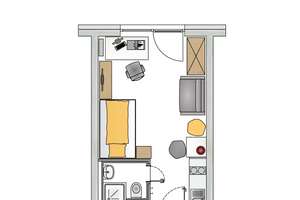 Studentenapartment "Studio" mit 2 TG-Stellplätzen im Uni Apart Neu-Ulm | WohnCampus am Glacis-Park – Memminger Str. 37, 89231 Neu-Ulm – Vorschaubild 20