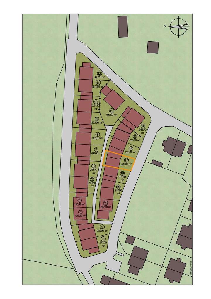 LAGEPLAN GRUNDSTÜCK 17