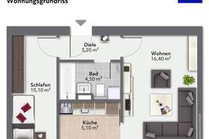 Praktisch geschnittene 2-Zimmer-Wohnung mit Einbauküche und Bad – gut vermietet in attraktiver Sc – Die vollständige Adresse der Immobilie erhältst du vom Anbieter., 9113 Schloßchemnitz, Chemnitz – Vorschaubild 8