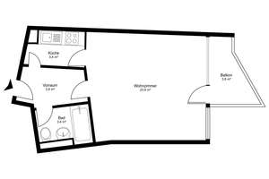 Helles, ruhiges 1-Zimmer-Apartment im pulsierenden Universitätsviertel- Maxvorstadt – Die vollständige Adresse der Immobilie erhältst du vom Anbieter., 80799 Universität, München – Vorschaubild 7