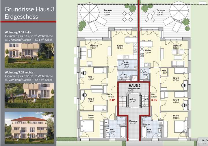 Grundrisse Haus 3 EG