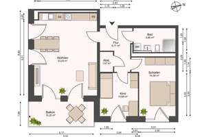 107 neue Mietwohnungen inkl. Einbauküche / H3-02-09 | 3-Zi. II | 2.OG | Balkon mit Ostausrichtung – Max-Planck-Straße 14, 14473 Südliche Innenstadt, Potsdam – Vorschaubild 59