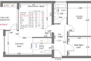  3 Zimmer Wohnung in Solingen Ohligs mit Terrasse  – Die vollständige Adresse der Immobilie erhältst du vom Anbieter., 42697 Ohligs/Aufderhöhe/Merscheid, Solingen – Vorschaubild 15