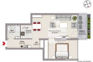 Frisch sanierte 2-Zimmer-Wohnung mit Balkon in begehrter Lage – Die vollständige Adresse der Immobilie erhältst du vom Anbieter., 80687 Obermenzing, München – Vorschaubild 8