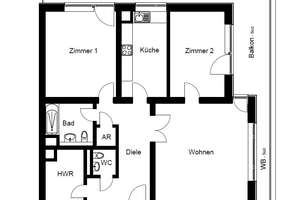 Herrliche Aussichten nicht nur vom Balkon! Modernisierte 3 Zimmer + modernes Bad mit Dusche + Aufzug – Krohstraße 4, 50968 Bayenthal, Köln – Vorschaubild 23