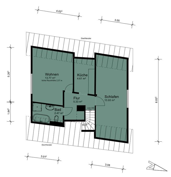 Grundriss Dachgeschoss