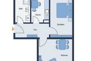 NEU • Schloßchemnitz • zur Miete • 2 Zimmer • mit Balkon • in Chemnitz • direkt anrufen! – Chemnitz – Vorschaubild 2
