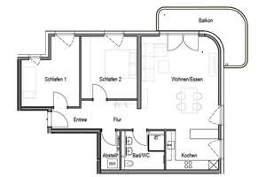 Erstbezug: Helle 3 Zimmer mit Balkon, Einbauküche, Echtholz-Parkett, Bad mit Walk-In-Dusche, Aufzug – Biklenstraße 10, 70327 Untertürkheim (Ortsteil), Stuttgart – Vorschaubild 17