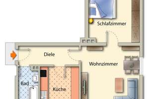 Schön und lichtdurchflutet! Renovierte und gemütliche 2,5 Raum Wohnung in GE-Schalke! – Kurt-Schumacher-Straße 120, 45881 Schalke-Nord, Gelsenkirchen – Vorschaubild 8