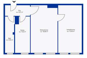 2-Zimmer-Wohnung nahe UKE und Hayns Park in Eppendorf – Die vollständige Adresse der Immobilie erhältst du vom Anbieter., 20251 Eppendorf, Hamburg – Vorschaubild 9