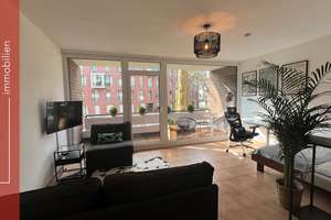 Oberkassel: charmantes 1-Zimmer-Apartment mit Balkon, Fußbodenheizung und Einbauküche
