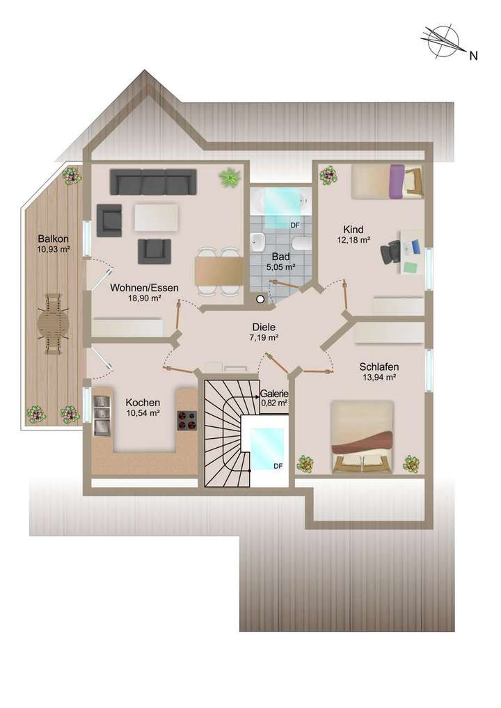 Grundriss Obergeschoss