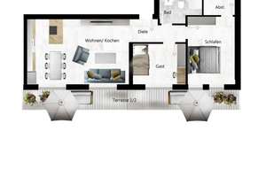 Wunderschöne 3-Zimmerwohnung mit Terrasse und Einbauküche – Ludenberger Str. 17b, 40629 Ludenberg, Düsseldorf – Vorschaubild 14