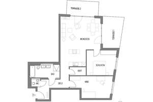 Urban Wohnen in München-Solln: Helle 3-Zi.-Erdgeschosswohnung mit zwei Terrassen und eigenem Garten – Peretshofener Str. 5, 81479 Thalkirchen, München – Vorschaubild 2