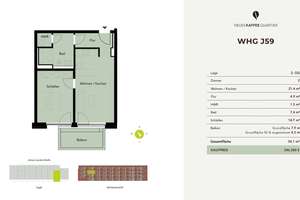 NEUES KAFFEEQUARTIER - 2 Zimmer-Wohnung mit Balkon – Johann-Jacobs-Straße 28, 28217 Überseestadt, Bremen – Vorschaubild 4