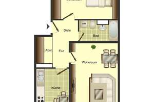 Demnächst frei! 2-Zimmer-Wohnung in Köln Porz – Friedrichstraße 75, 51143 Porz (Ortsteil), Köln – Vorschaubild 1