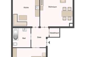 2,5-Zimmerwohnung mit Balkon in Citynähe – Die vollständige Adresse der Immobilie erhältst du vom Anbieter., 44143 Kaiserbrunnen, Dortmund – Vorschaubild 7
