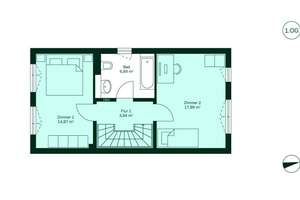 Reihenendhaus mit großem Grundstück auf drei Geschossen mit zwei Bädern – Am Künstlerbogen 16, 4349 Plaußig-Portitz, Leipzig – Vorschaubild 13