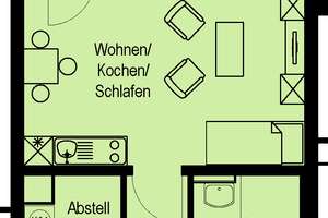 1-Zimmer-Apartment mit Südbalkon im Wohnen mit Service I NK inkl. – Winklerstraße 3-9, 9113 Schloßchemnitz, Chemnitz – Vorschaubild 9