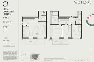 Zuhause auf der Mierendorff-Insel: Maisonette-Wohnung mit 4 Zimmern, Terrasse und Balkon in Süd-Ausr – Wernigeroder Straße 2C-G, 10589 Charlottenburg, Berlin – Vorschaubild 3