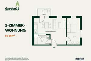 Garden35: Moderne 2-Zimmer-Neubauwohnung mit BALKON und EINBAUKÜCHE im zukunftsweisenden Lagarde-... – Lorenz-Krapp-Straße 1, 96052 Nord, Bamberg – Vorschaubild 11