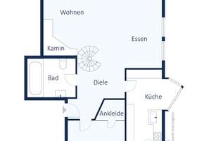 Großzügige Maisonette-Wohnung mit Galerie, Kamin und Balkon in Wittlaer – 40489 Wittlaer, Düsseldorf – Vorschaubild 15