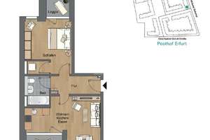 antaris Immobilien GmbH **Weniger Quadratmeter, mehr Lebensgefühl – 2 Räume zum Verlieben** – Die vollständige Adresse der Immobilie erhältst du vom Anbieter., 99085 Krämpfervorstadt, Erfurt – Vorschaubild 9