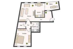 Ab sofort verfügbar | Große 2-Zimmer Wohnung I Balkon I Aufzug – Die vollständige Adresse der Immobilie erhältst du vom Anbieter., 4155 Gohlis-Süd, Leipzig – Vorschaubild 20