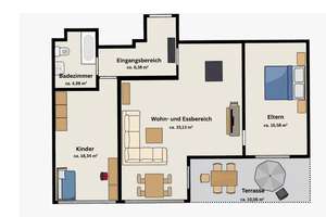 ** Attraktive 3-Zimmer-Wohnung: lichtdurchflutet, mit Balkon, Lift und zwei Stellplätzen ** – Die vollständige Adresse der Immobilie erhältst du vom Anbieter., 85049 Mitte, Ingolstadt – Vorschaubild 3