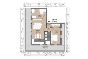 Attraktive 3,5 Zimmer-Wohnung im DG mit Dachterrasse und Aufzug – 63075 Bürgel, Offenbach am Main – Vorschaubild 3