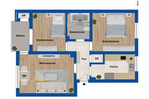 Sanierte 3,5-Zimmer-Wohnung mit Balkon in Mülheim Styrum. – 45476 Styrum, Mülheim an der Ruhr – Vorschaubild 8