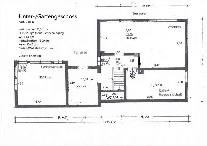 Grundriss Souterrain