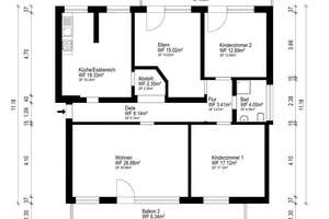 Gepflegte 4-Zimmerwohnung in Remscheid-Süd! Mit Einbauküche, Balkon und Stellplatz! – Die vollständige Adresse der Immobilie erhältst du vom Anbieter., 42859 Bliedinghausen, Remscheid – Vorschaubild 14