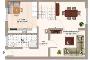 4-Zimmer Maisonettewohnung, ca. 85 qm, zentral in Zellingen zu vermieten – Die vollständige Adresse der Immobilie erhältst du vom Anbieter., 97225 Zellingen – Vorschaubild 8